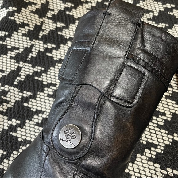 BCBGeneration Black Leather Mid-Calf Boots - Sz 7B - Picture 2 of 10